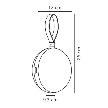 Nordlux - LED Pritemdomas lauko nešiojamas šviestuvas BRING TO-GO LED/1W/3,7V IP54 1500 mAh juoda