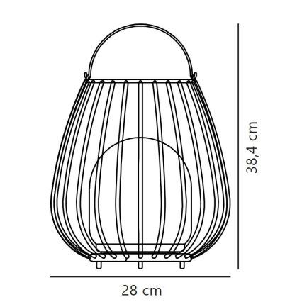 Nordlux - LED Pritemdomas lauko nešiojamas šviestuvas JIM TO-GO LED/3W/3,7V IP54 5000 mAh juoda