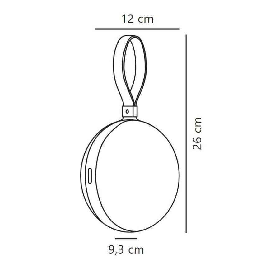 Nordlux – LED pritemdomas nešiojamas lauko šviestuvas BRING TO-GO LED/1W/3,7V IP54 juodas
