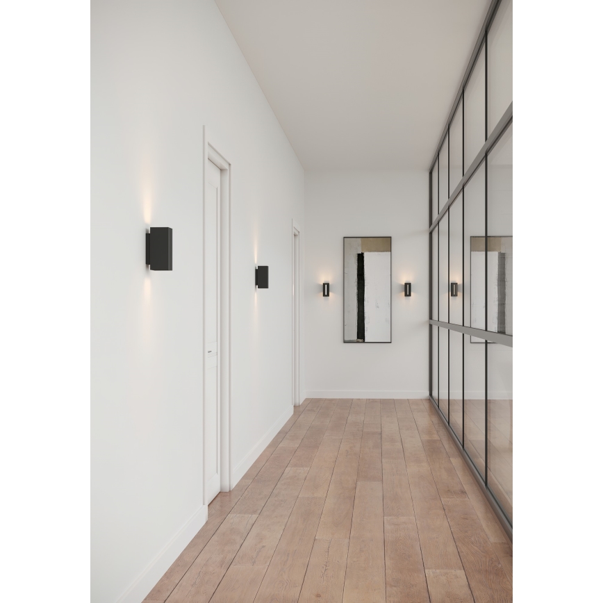 Nordlux - LED pritemdomas sieninis šviestuvas CURTIZ 2xLED/4,5W/230V juoda