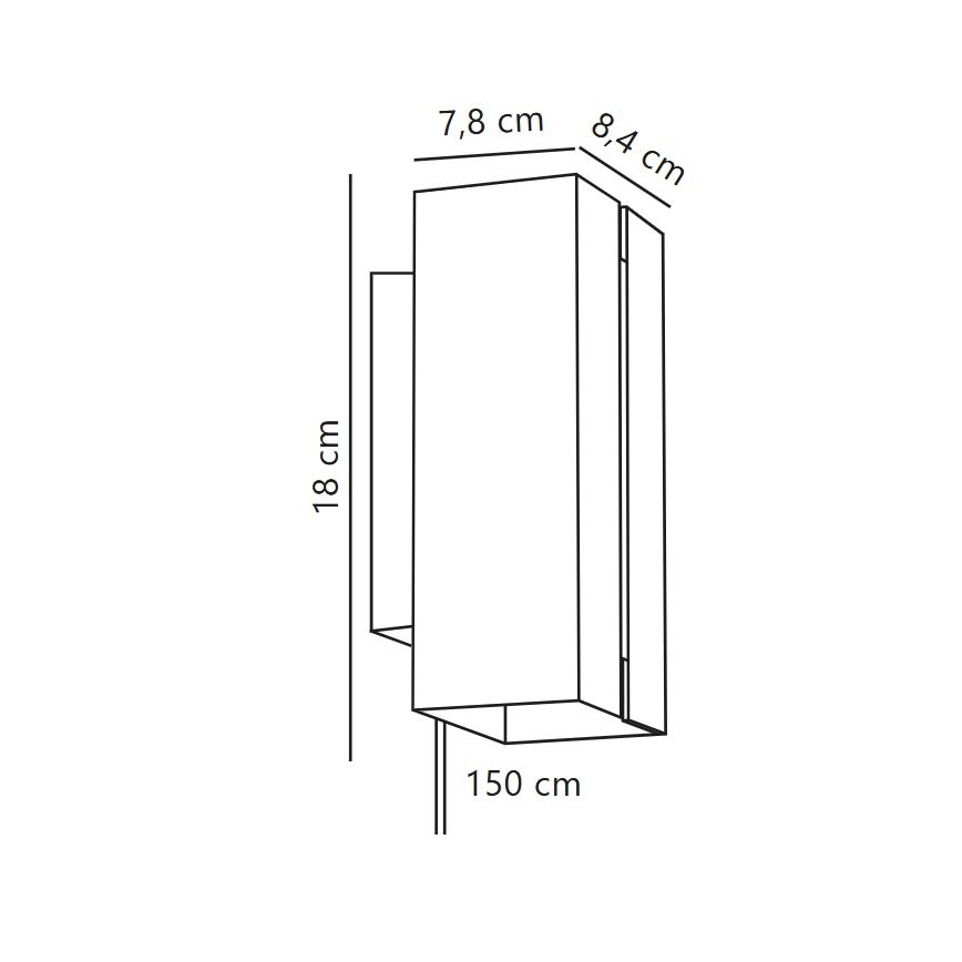 Nordlux - LED pritemdomas sieninis šviestuvas CURTIZ 2xLED/4,5W/230V juoda