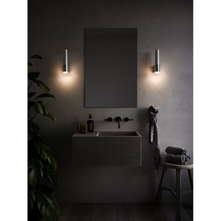 Nordlux - LED Pritemdomas sieninis vonios šviestuvas HELVA LED/6,8W/230V IP44 CRI 90 blizgus chromas