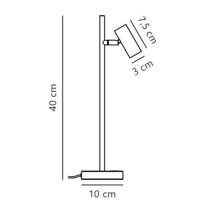 Nordlux - LED pritemdomas stalinis šviestuvas OMARI LED/3,2W/230V juoda