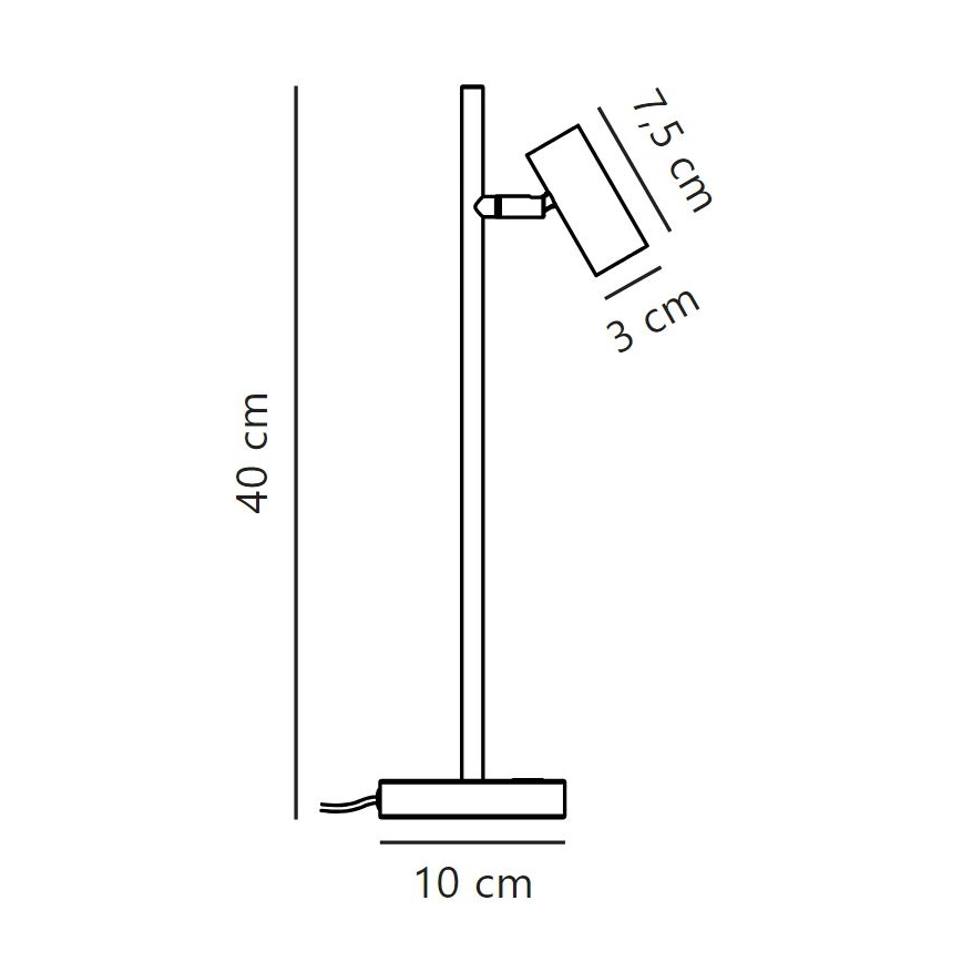 Nordlux - LED pritemdomas stalinis šviestuvas OMARI LED/3,2W/230V juoda