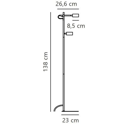 Nordlux - LED pritemdomas toršeras CLYDE 2xLED/4W/230V