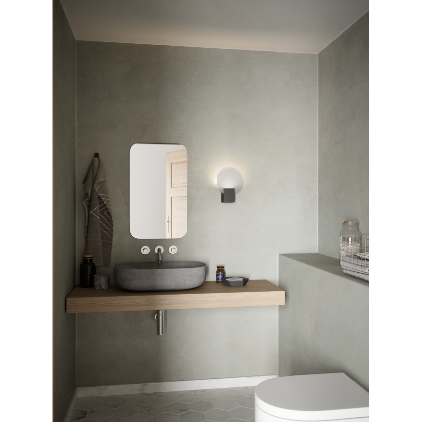 Nordlux - LED Pritemdomas vonios sieninis šviestuvas HESTER LED/9,5W/230V IP44 juoda