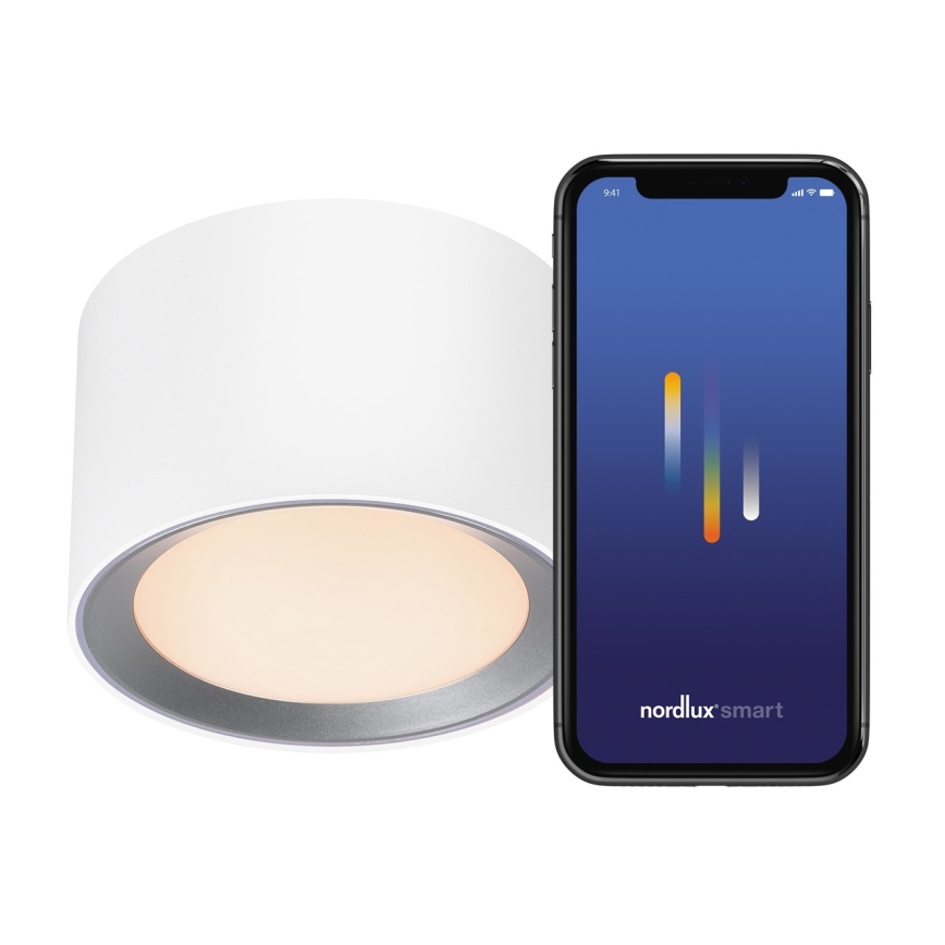 Nordlux -LED šviesos reguliavimas vonia Akcentinis šviestuvas LANDON SMART LED/8W/230V 2700-6500K IP44 balta