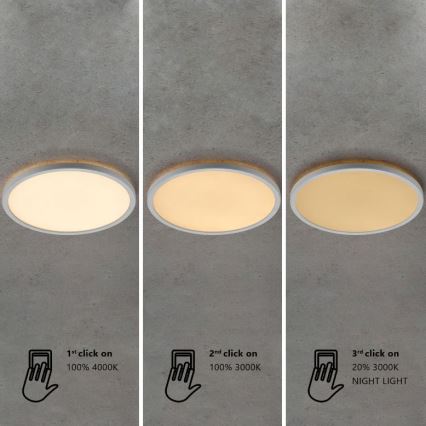 Nordlux - LED reguliuojamas vonios kambario lubinis šviestuvas OJA LED/19W/230V 3000/4000K IP54 skersmuo 43 cm