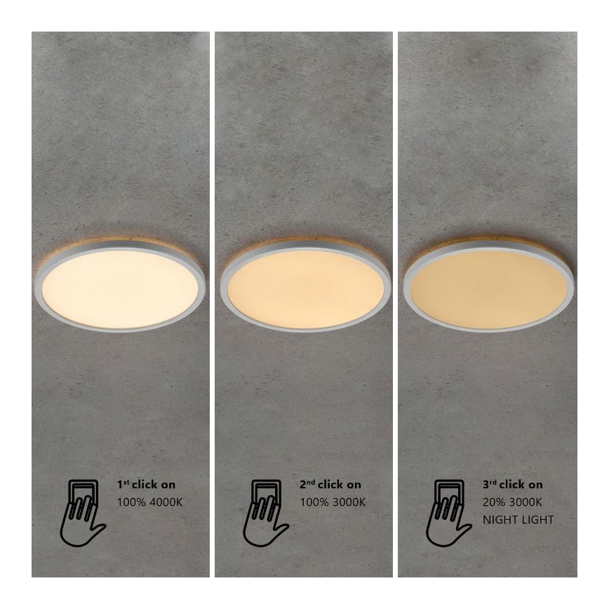 Nordlux - LED reguliuojamas vonios kambario lubinis šviestuvas OJA LED/19W/230V 3000/4000K IP54 skersmuo 43 cm