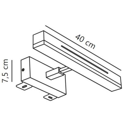 Nordlux - LED reguliuojamas vonios veidrodžio apšvietimas OTIS LED/14W/230V IP44 40 cm matinis chromas