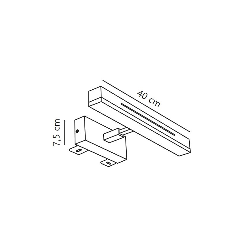Nordlux - LED reguliuojamas vonios veidrodžio apšvietimas OTIS LED/14W/230V IP44 40 cm matinis chromas