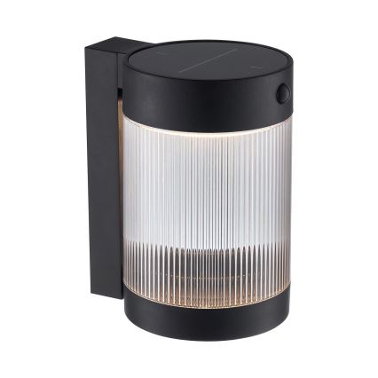 Nordlux - LED Saulės sieninis šviestuvas su jutikliu COUPAR LED/3,2W/5V 3000K IP44 1800 mAh juodas