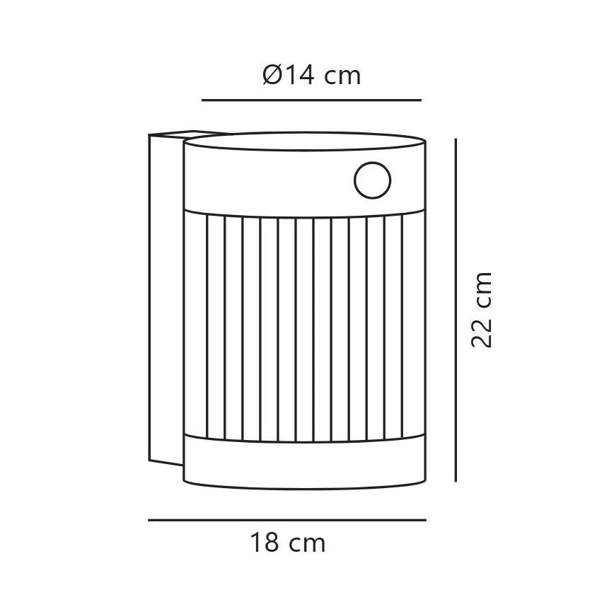 Nordlux - LED Saulės sieninis šviestuvas su jutikliu COUPAR LED/3,2W/5V 3000K IP44 1800 mAh juodas