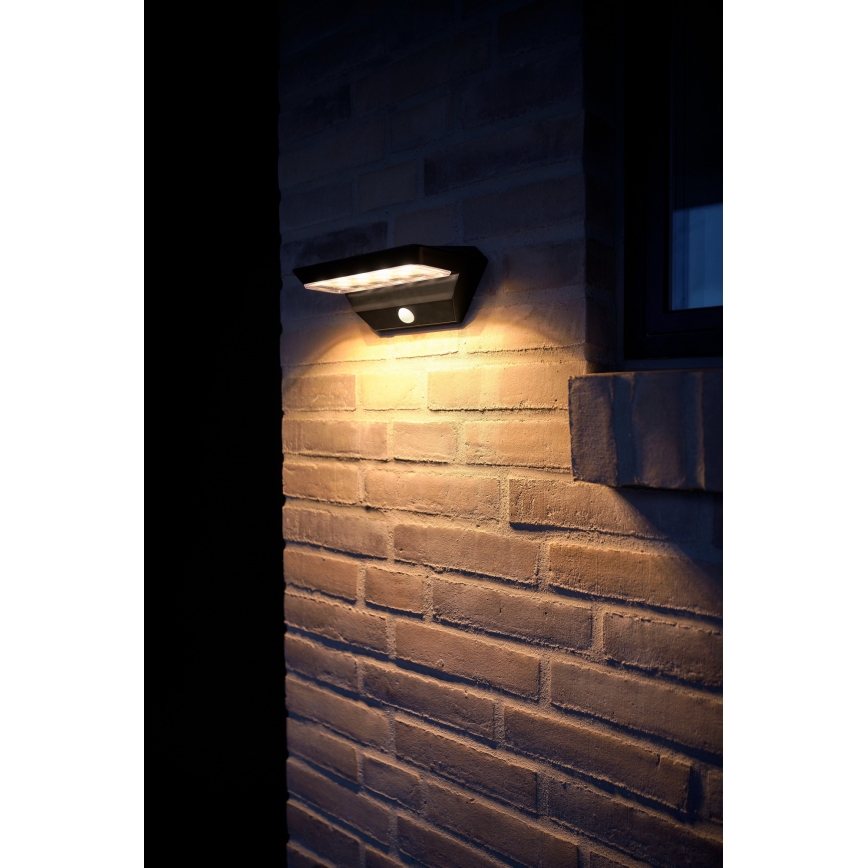 Nordlux - LED Saulės sieninis šviestuvas su jutikliu AGENA LED/5W/3,7V IP44 2200 mAh