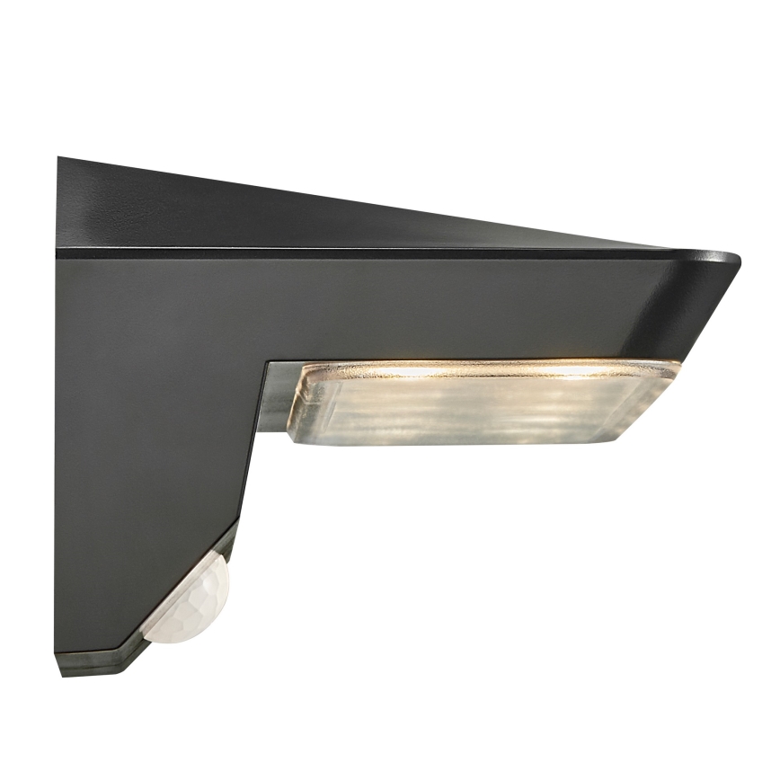 Nordlux - LED Saulės sieninis šviestuvas su jutikliu AGENA LED/5W/3,7V IP44 2200 mAh