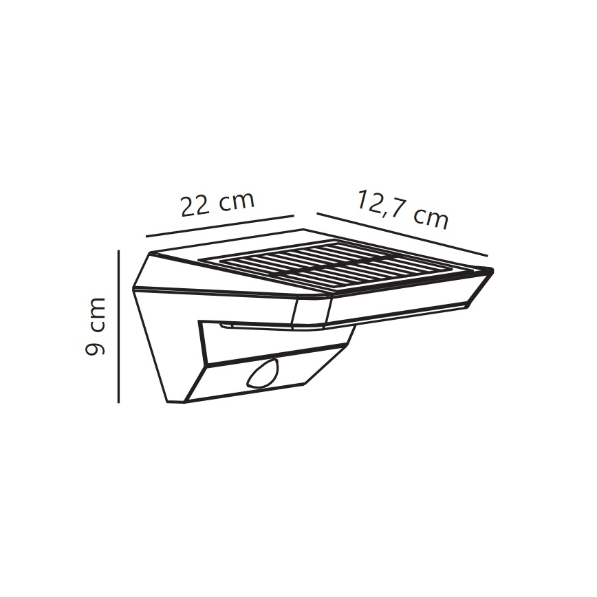 Nordlux - LED Saulės sieninis šviestuvas su jutikliu AGENA LED/5W/3,7V IP44 2200 mAh