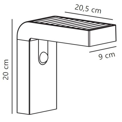 Nordlux - LED Saulės sieninis šviestuvas su jutikliu ALYA LED/5W/3,7V IP44 2200 mAh