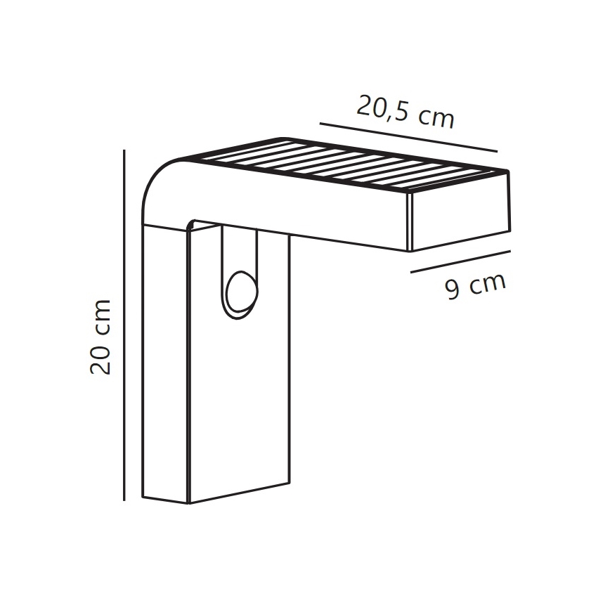 Nordlux - LED Saulės sieninis šviestuvas su jutikliu ALYA LED/5W/3,7V IP44 2200 mAh