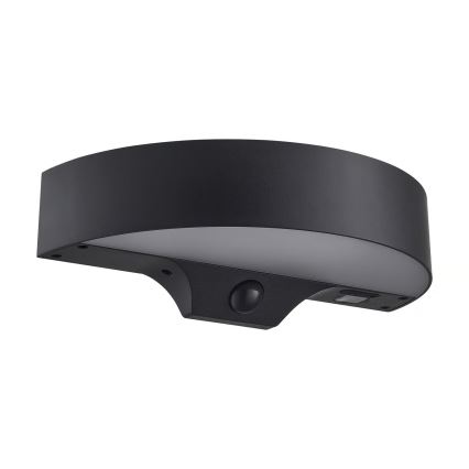 Nordlux - LED Saulės sieninis šviestuvas su jutikliu MONAY LED/5W/5V 3000K IP44 2000 mAh juodas