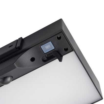 Nordlux - LED Saulės sieninis šviestuvas su jutikliu MONAY LED/5W/5V 3000K IP44 2000 mAh juodas