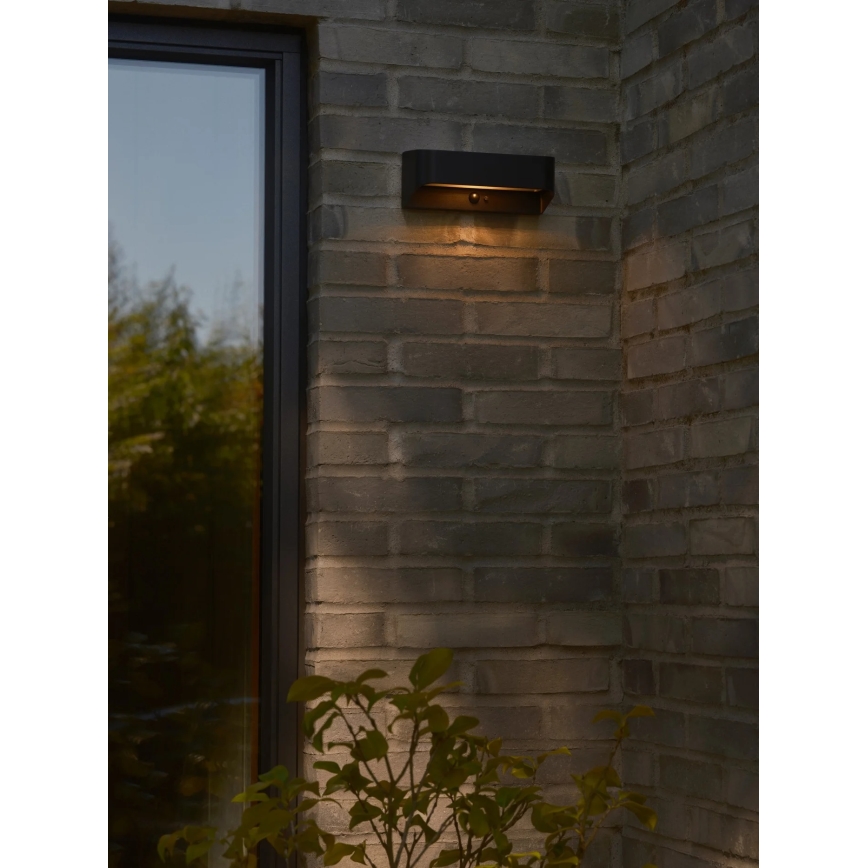 Nordlux - LED saulės šviestuvas su judesio jutikliu MARCELLIO LED/5W/5V IP54 juodas