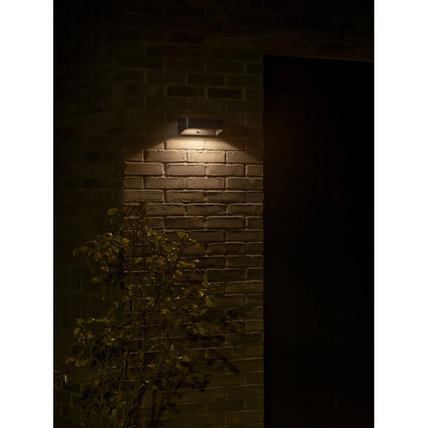 Nordlux - LED saulės šviestuvas su judesio jutikliu MARCELLIO LED/5W/5V IP54 juodas