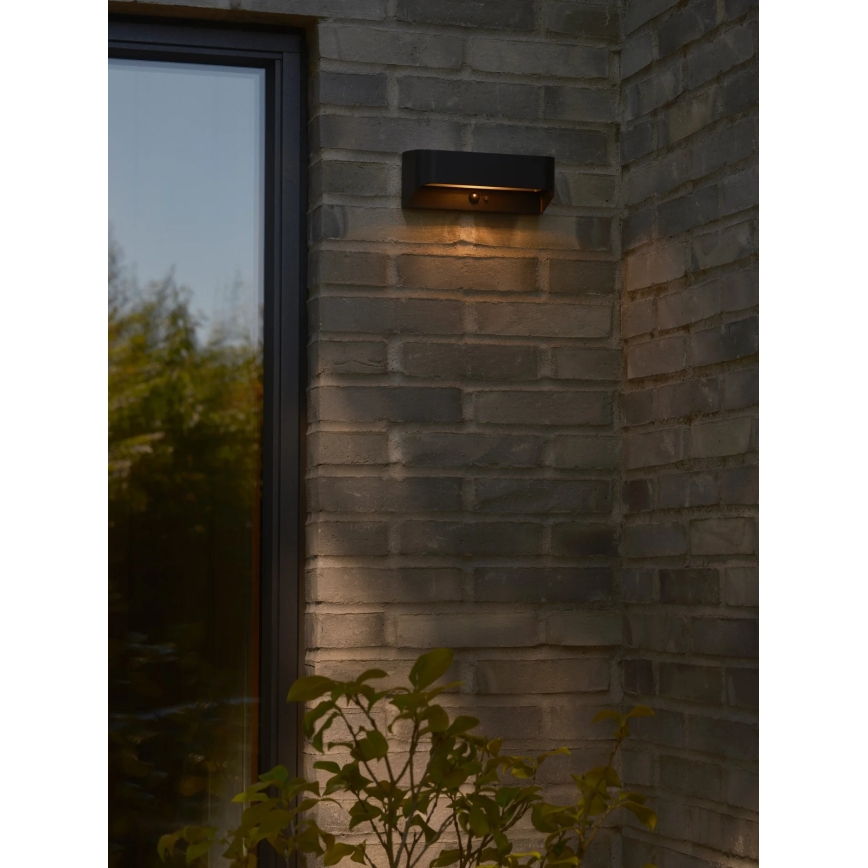 Nordlux - LED saulės šviestuvas su jutikliu MARCELLIO LED/5W/5V IP54 2200 mAh juodas