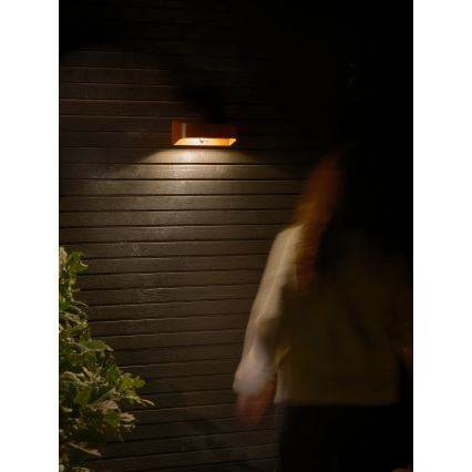 Nordlux - LED saulės šviestuvas su jutikliu MARCELLIO LED/5W/5V IP54 rudas