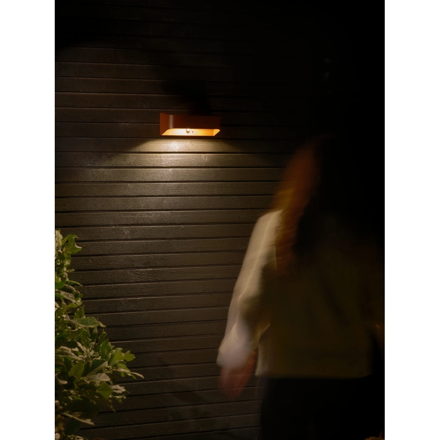 Nordlux - LED saulės šviestuvas su jutikliu MARCELLIO LED/5W/5V IP54 rudas