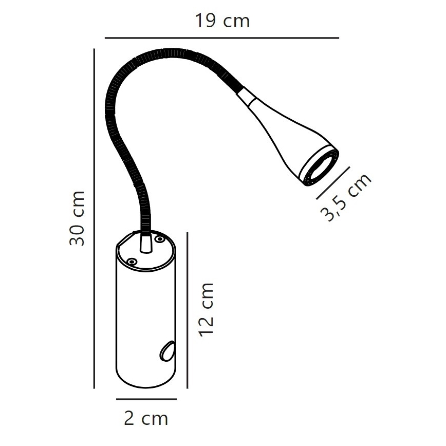 Nordlux - LED sieninis akcentinis šviestuvas MENTO LED/3W/230V balta