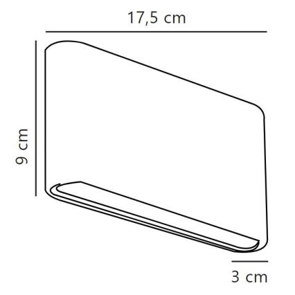 Nordlux - LED sieninis lauko šviestuvas KINVER LED/8,5W/230V IP54 juoda