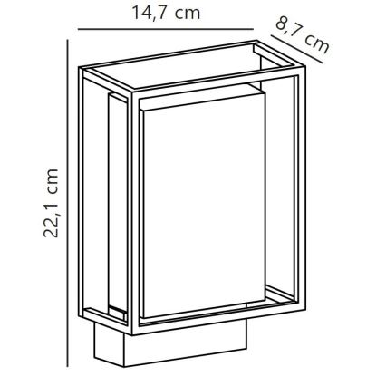 Nordlux - LED sieninis lauko šviestuvas NESTOR LED/8W/230V IP44