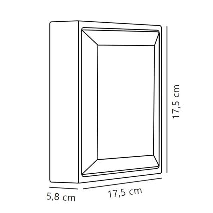 Nordlux - LED sieninis lauko šviestuvas OLIVER LED/9W/230V IP54 17,5x17,5 cm