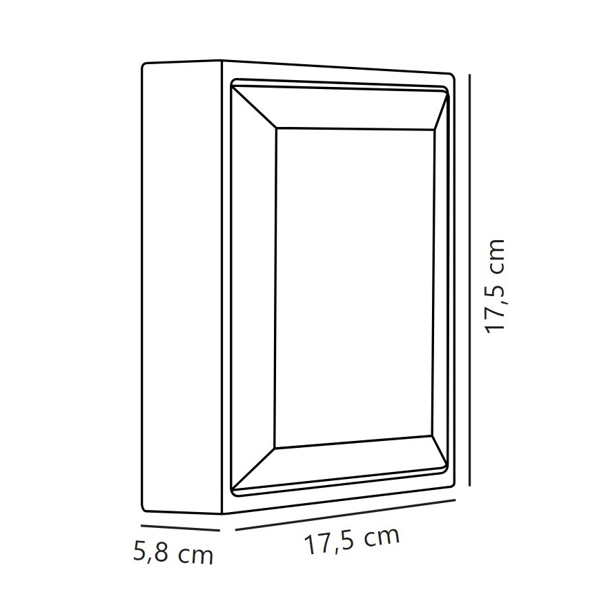 Nordlux - LED sieninis lauko šviestuvas OLIVER LED/9W/230V IP54 17,5x17,5 cm
