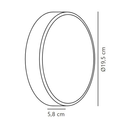Nordlux - LED sieninis lauko šviestuvas OLIVER LED/9W/230V IP54 diametras 19,5 cm