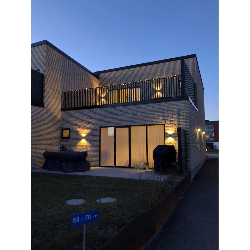 Nordlux - LED sieninis lauko šviestuvas ROLD LED/10,5W/230V 3000K IP54 juoda