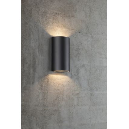 Nordlux - LED sieninis lauko šviestuvas ROLD LED/10,5W/230V 3000K IP54 juoda