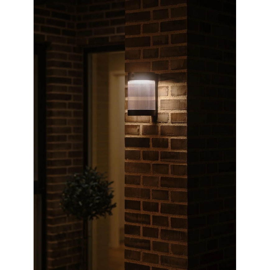 Nordlux - LED sieninis šviestuvas su jutikliu, įkraunamas saulės energija COUPAR LED/3,2W/5V 3000K IP44