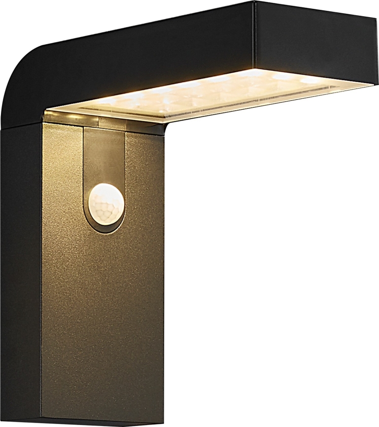 Nordlux - LED sieninis šviestuvas su jutikliu, įkraunamas saulės energija ALYA LED/5W/3,7V IP44
