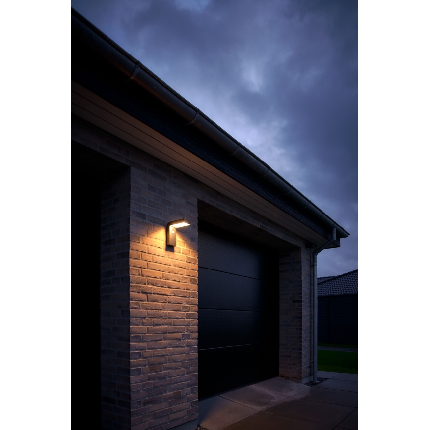 Nordlux - LED sieninis šviestuvas su jutikliu, įkraunamas saulės energija ALYA LED/5W/3,7V IP44