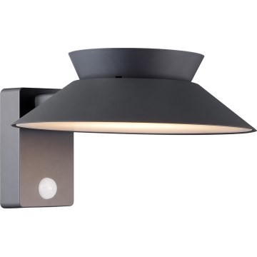 Nordlux - LED sieninis šviestuvas su jutikliu, įkraunamas saulės energija JUSTINA LED/5W/3,7V IP44