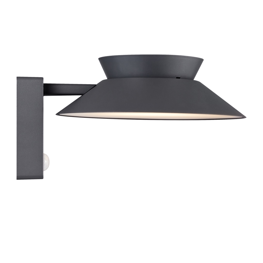 Nordlux - LED sieninis šviestuvas su jutikliu, įkraunamas saulės energija JUSTINA LED/5W/3,7V IP44