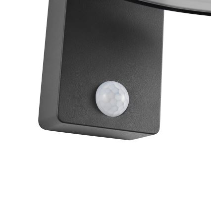 Nordlux - LED sieninis šviestuvas su jutikliu, įkraunamas saulės energija JUSTINA LED/5W/3,7V IP44