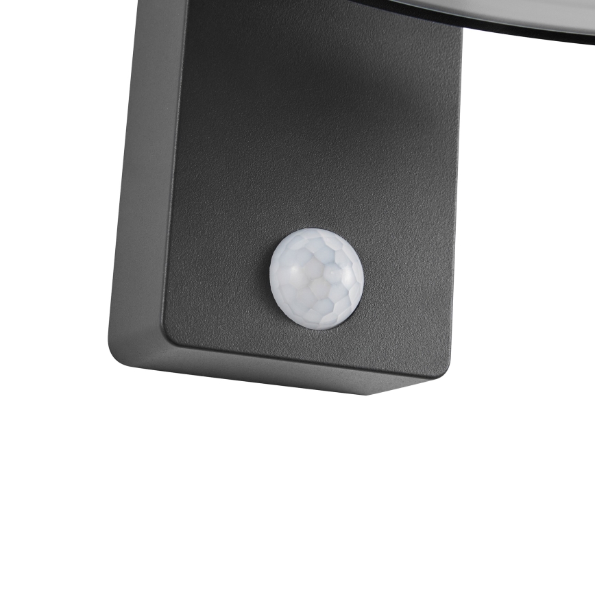 Nordlux - LED sieninis šviestuvas su jutikliu, įkraunamas saulės energija JUSTINA LED/5W/3,7V IP44