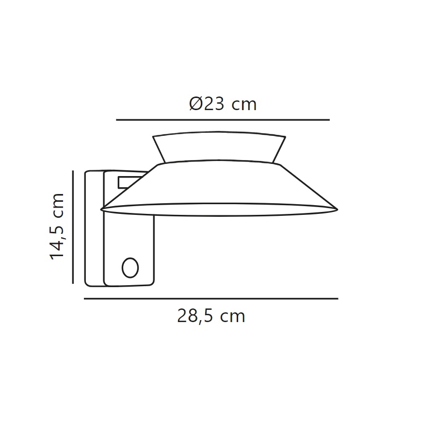 Nordlux - LED sieninis šviestuvas su jutikliu, įkraunamas saulės energija JUSTINA LED/5W/3,7V IP44