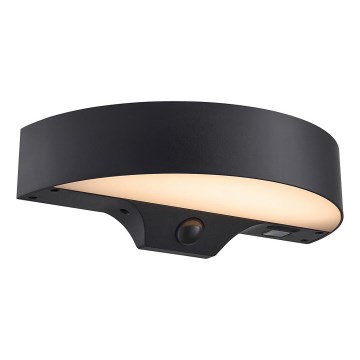 Nordlux - LED sieninis šviestuvas su jutikliu, įkraunamas saulės energija MONAY LED/5W/5V 3000K IP44