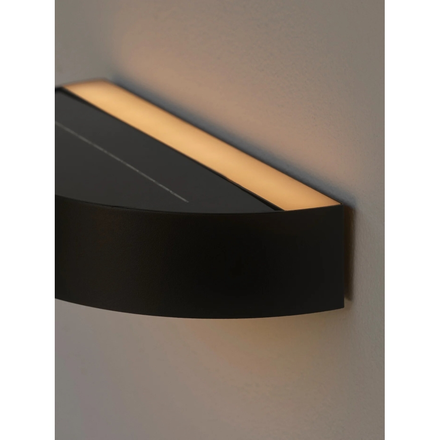 Nordlux - LED sieninis šviestuvas su jutikliu, įkraunamas saulės energija MONAY LED/5W/5V 3000K IP44