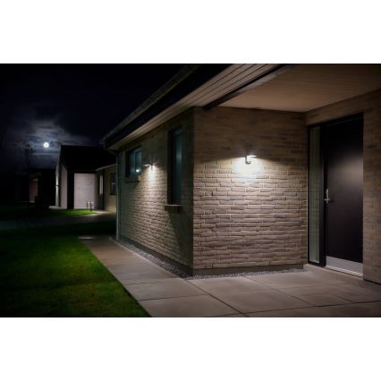 Nordlux - LED sieninis šviestuvas su jutikliu, įkraunamas saulės energija RICA LED/5W/3,7V IP44 2200 mAh apvalus