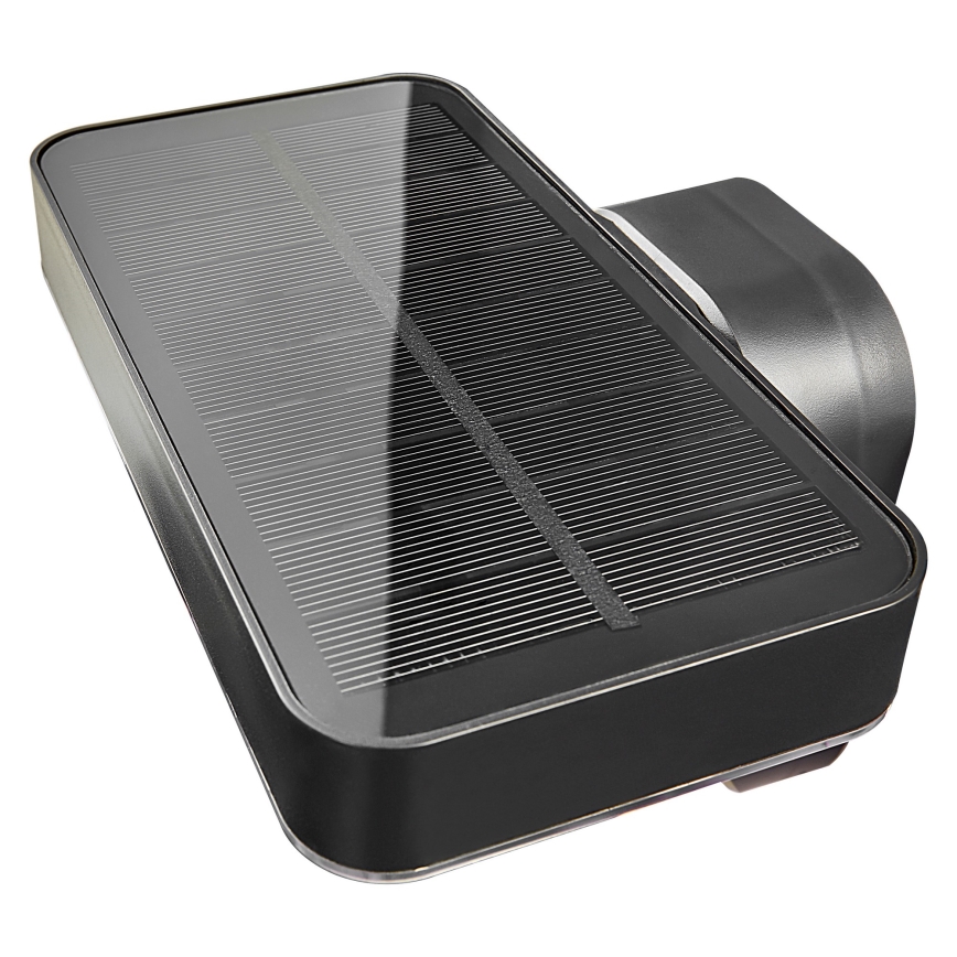 Nordlux - LED sieninis šviestuvas su jutikliu, įkraunamas saulės energija RICA LED/5W/3,7V IP44 2200 mAh kampinis