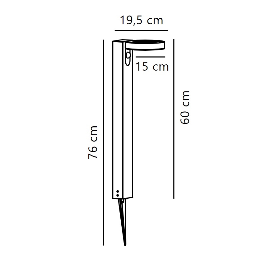 Nordlux - LED šviestuvas, įkraunamas saulės energija su jutikliu RICA LED/5W/3,7V 2200 mAh IP44